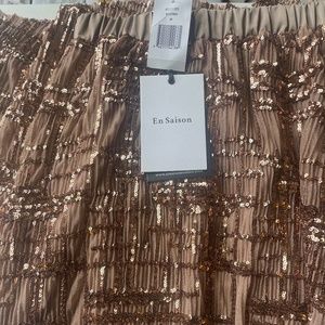 Metallic Beaded Skirt